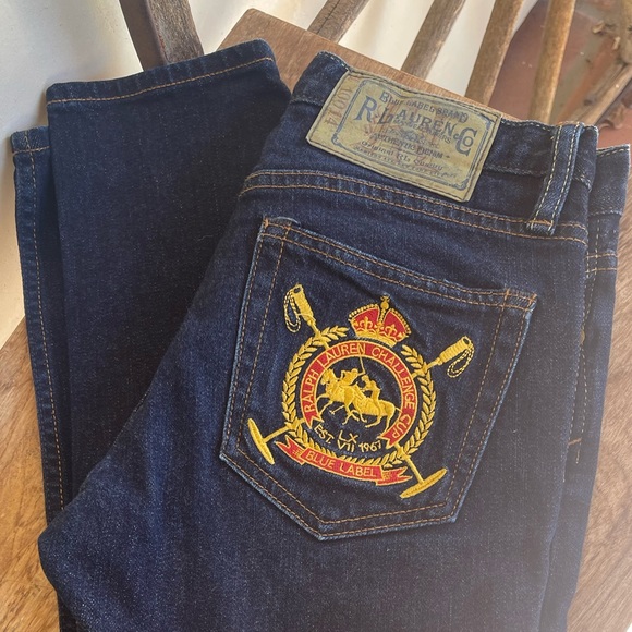 RALPH LAUREN Equestrian Embroidered Crest Blue Label Thompson 650 Sz 26 & 31 NEW - Picture 2 of 13